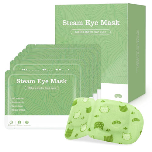 1 Steam Eye Masks, Pack of 16 Disposable Moist Self-Heating Warm Compress Eye Patches, Heat Lasts 40-60 Minutes, Relief for Dry Eyes, Great for Sleep,