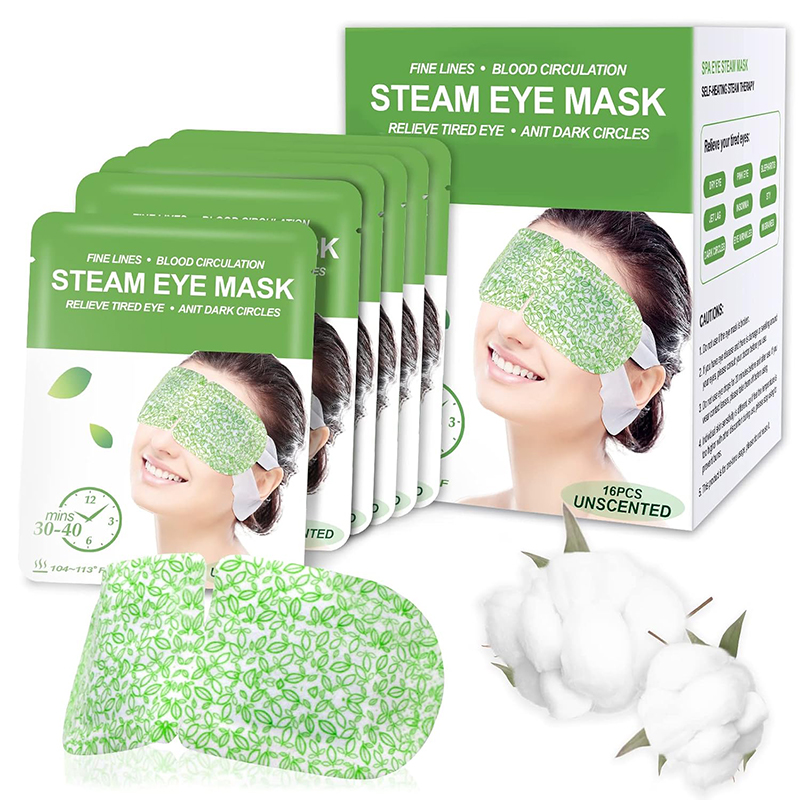 1 16 Pack Steam Eye Masks, Fragrance-Free Disposable Self-Heating Warm Compress Eye Patches, Relieve Dry Eyes, Eye Fatigue & Puffiness, Travel Essentia