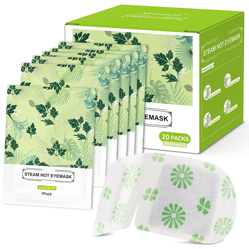 1 20 Pack Steam Eye Masks, Wormwood Scent Disposable Self-Heating Warm Compress Eye Patches, Relieve Eye Fatigue, Ideal for Home, Sleep, Spa & Travel U