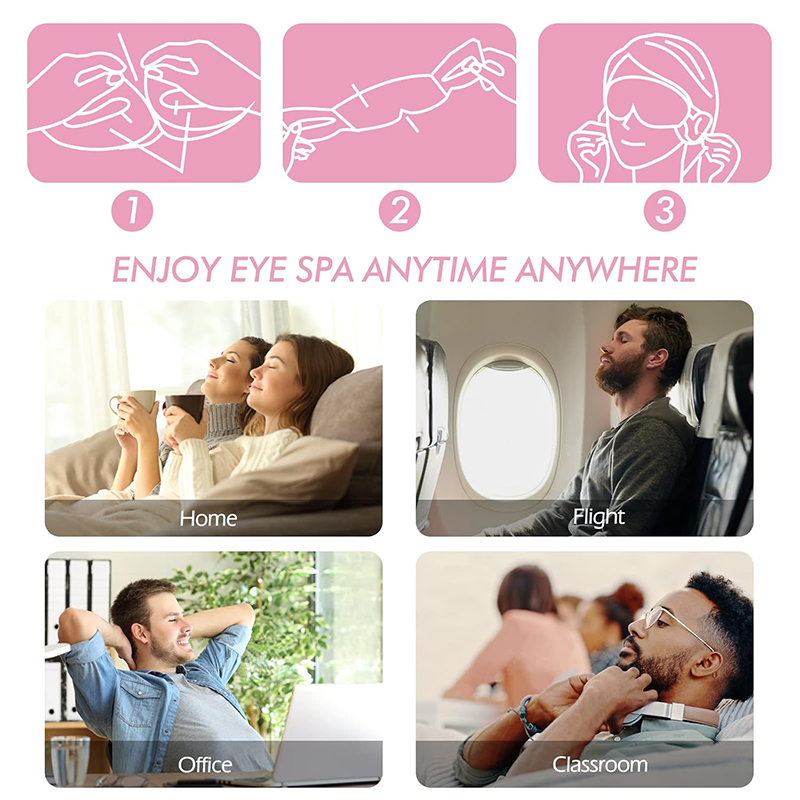 2 Steam Eye Masks, Pack of 16 Disposable Self-Heating Moist Warm Compress Eye Patches, 40-60 Mins Long-Lasting Warm Steam to Relieve Dry Eyes, Ideal fo