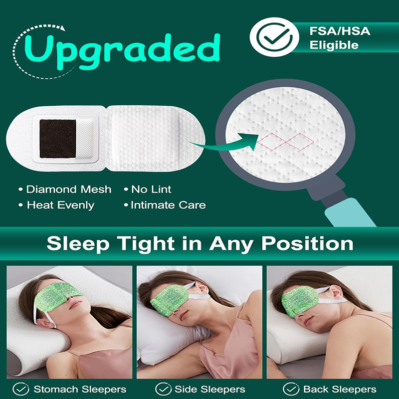 2 16 Pack Steam Eye Masks, Fragrance-Free Disposable Self-Heating Warm Compress Eye Patches, Relieve Dry Eyes, Eye Fatigue & Puffiness, Travel Essentia