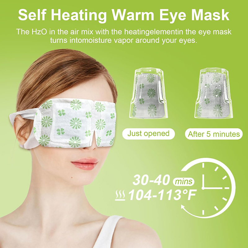 2 20 Pack Steam Eye Masks, Wormwood Scent Disposable Self-Heating Warm Compress Eye Patches, Relieve Eye Fatigue, Ideal for Home, Sleep, Spa & Travel U