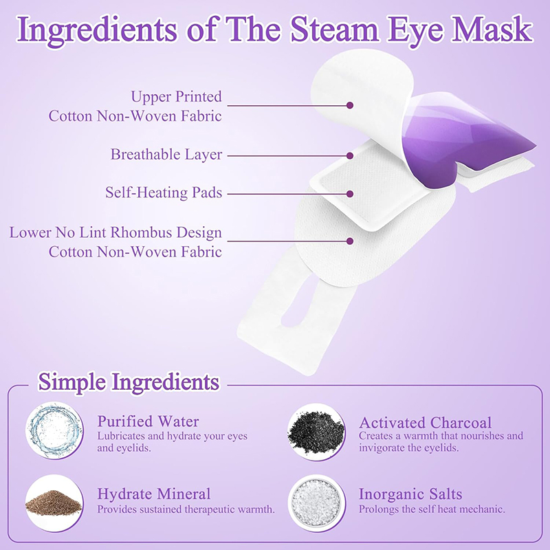 3 16 Pack Steam Eye Masks, Disposable Self-Heating Warm Compress Sleep Eye Patches, Moist Heat Therapy for Eyes, Perfect for Home, Office, Spa & Travel