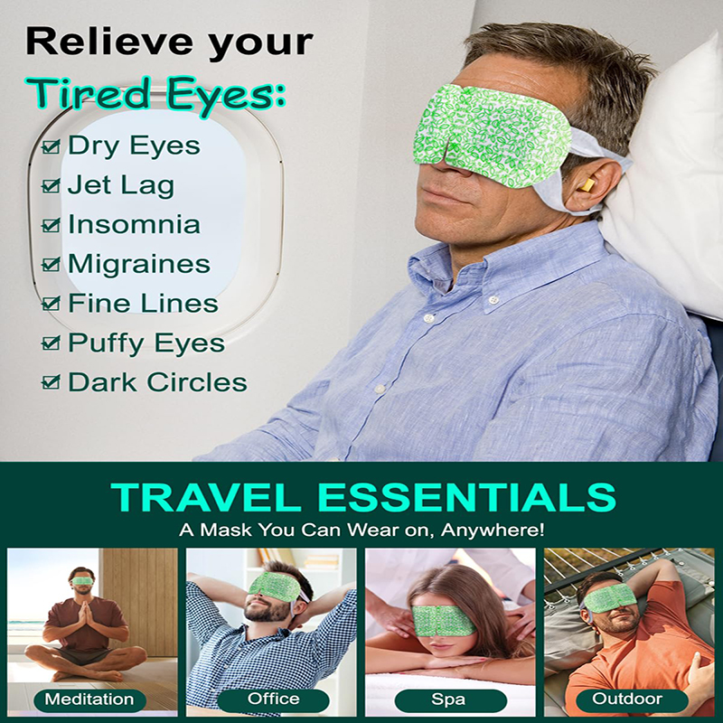 3 16 Pack Steam Eye Masks, Fragrance-Free Disposable Self-Heating Warm Compress Eye Patches, Relieve Dry Eyes, Eye Fatigue & Puffiness, Travel Essentia