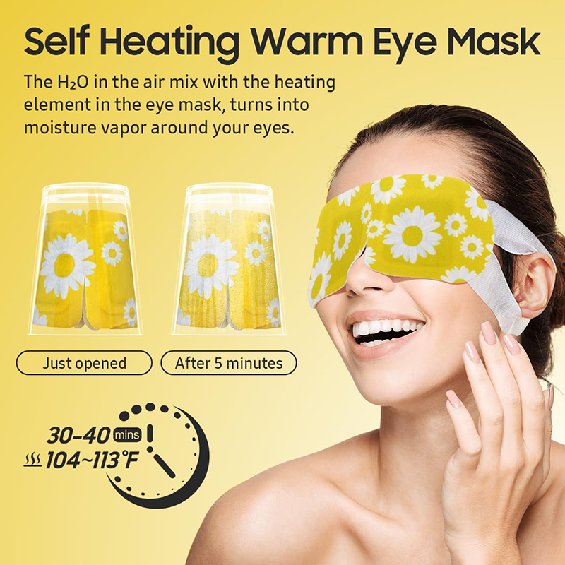 3 Pack of 20 Steam Eye Masks, Disposable Self-Heating Warm Compress Eye Patches, Soothing Heat for Eyes, Ideal for Sleep, Spa & Travel Essentials, Rela
