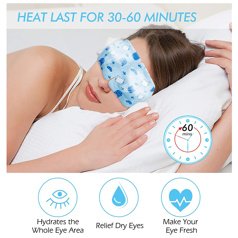 3 Steam Eye Masks, Pack of 16 Disposable Self-Heating Moist Warm Compress Eye Patches, 40-60 Mins Heat Duration for Dry Eyes, Perfect for Sleep, Spa Re