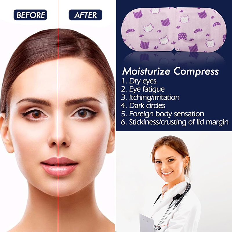 4 Steam Eye Masks, Pack of 30 Disposable Self-Heating Moist Warm Compress Eye Patches, 40-60 Mins Long Lasting Warm Steam to Relieve Dry Eyes, Ideal fo
