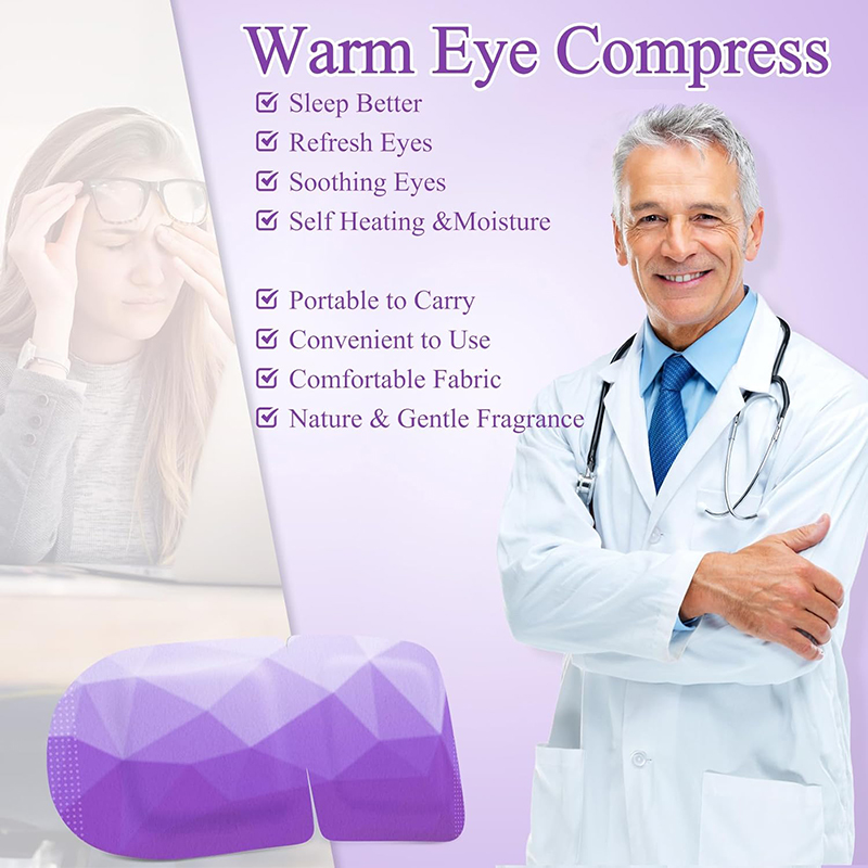 5 16 Pack Steam Eye Masks, Disposable Self-Heating Warm Compress Sleep Eye Patches, Moist Heat Therapy for Eyes, Perfect for Home, Office, Spa & Travel
