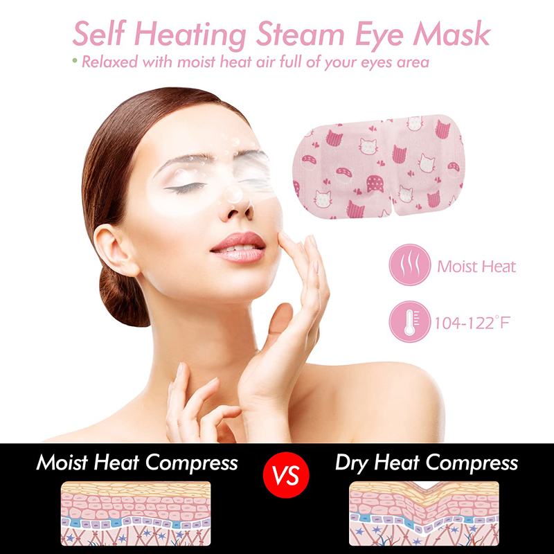 5 Steam Eye Masks, Pack of 16 Disposable Self-Heating Moist Warm Compress Eye Patches, 40-60 Mins Long-Lasting Warm Steam to Relieve Dry Eyes, Ideal fo