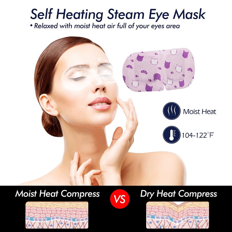 5 Steam Eye Masks, Pack of 30 Disposable Self-Heating Moist Warm Compress Eye Patches, 40-60 Mins Long Lasting Warm Steam to Relieve Dry Eyes, Ideal fo