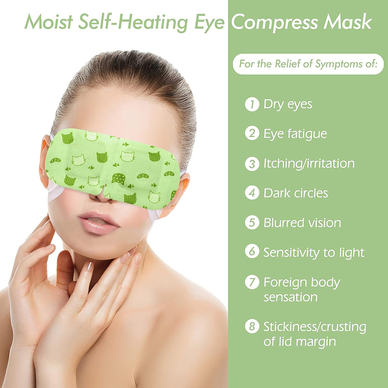5 Steam Eye Masks, Pack of 16 Disposable Moist Self-Heating Warm Compress Eye Patches, Heat Lasts 40-60 Minutes, Relief for Dry Eyes, Great for Sleep,