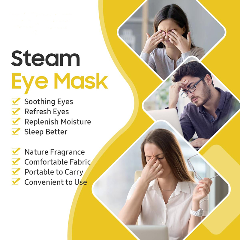 6 Pack of 20 Steam Eye Masks, Disposable Self-Heating Warm Compress Eye Patches, Soothing Heat for Eyes, Ideal for Sleep, Spa & Travel Essentials, Rela