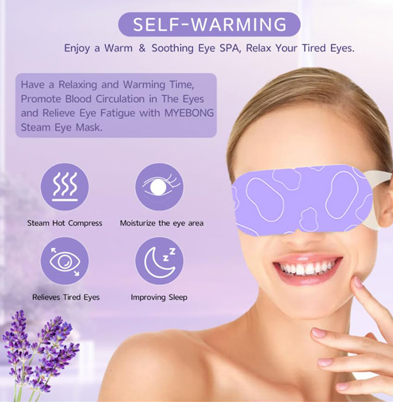 6135RGfg1IL 48 Pack Steam Eye Masks, Lavender Scent Disposable Self-Heating Warm Compress Eye Patches for Eye Spa Therapy, Relieve Sleep Stress and Eye Fatigue