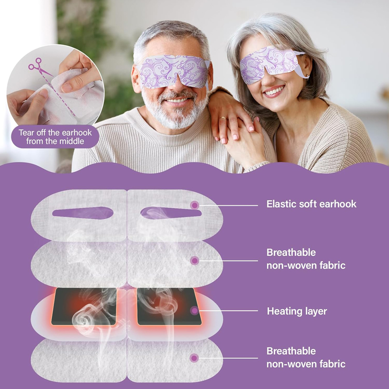 713QIG6ThBL._SL1500_ Pack Steam Eye Masks, Disposable Self-Heating Warm Compress Eye Patches for Dry Eyes & Sleep, Soothe Headaches & Dryness, Relieve Stress and Eye Fati