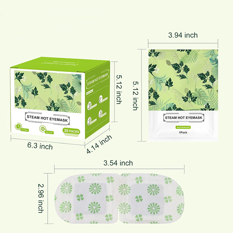 8 20 Pack Steam Eye Masks, Wormwood Scent Disposable Self-Heating Warm Compress Eye Patches, Relieve Eye Fatigue, Ideal for Home, Sleep, Spa & Travel U