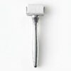 单把白色滚轮剃须刀 Integrated Electroplated Luxury Derma Roller, Customizable Metal Version Microneedling Tool