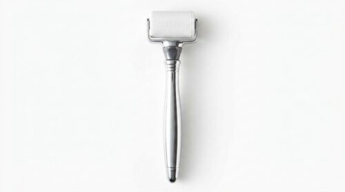 Integrated Electroplated Luxury Derma Roller, Customizable Metal Version Microneedling Tool