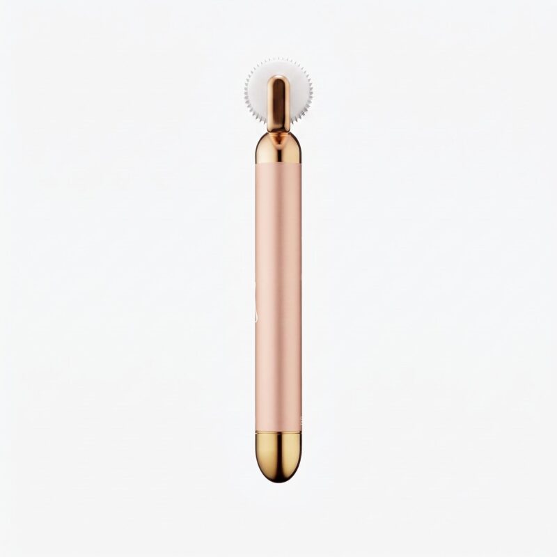 Luxury Gold Plated Plastic Derma Roller, Premium Electroplated Microneedling Tool