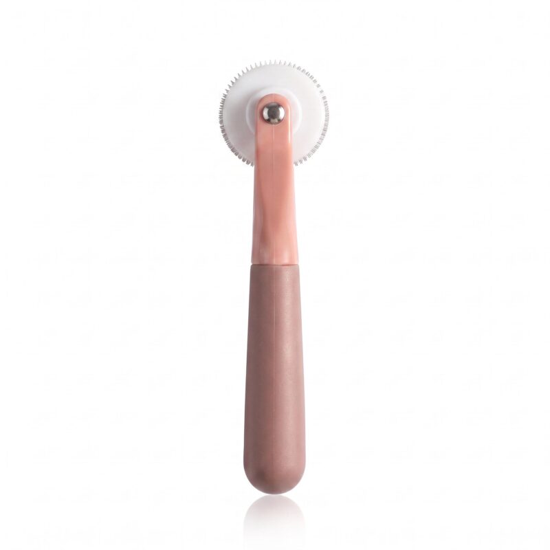 Soft Two-tone Plastic Straight Handle Derma Roller, Morandi Contrast Color Microneedling Tool