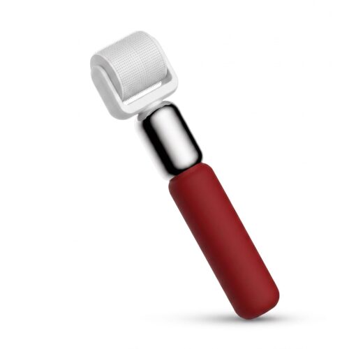 Mini Round Short Handle Plastic Derma Roller, Matte Portable Reusable Microneedling Tool