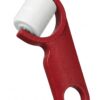 红色手柄滚轮美容仪-45度角 Solid Color Flat Plastic Derma Roller, Minimalist Matte Microneedling Tool