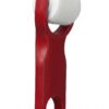 红色手柄滚轮美容仪-侧面 Solid Color Flat Plastic Derma Roller, Minimalist Matte Microneedling Tool