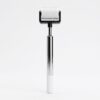 Two-tone Metal Spliced Straight Handle Derma Roller, Luxury Microneedling Tool For Face Serum Absorption