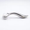 银色流线型滚轮美容仪-侧面 Fish-tail Streamline Derma Roller Handle for Hyaluronic Acid Microneedle, Compatible with Soluble HA Microneedle Roller Head