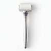 银色滚轮美容仪-俯视 Integrated Electroplated Luxury Derma Roller, Customizable Metal Version Microneedling Tool