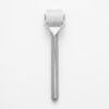 银色长条滚轮美容仪-俯视 Classic Widened Handle Triangular Plastic Derma Roller, Matte Integrated Reusable Microneedling Tool