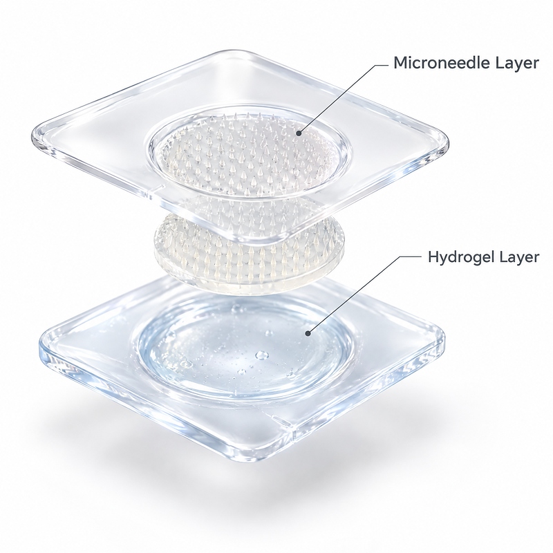 小微晶贴减肥贴-图06-结构拆分 Exploded Structure Small Microcrystal Patches 3 per Pouch