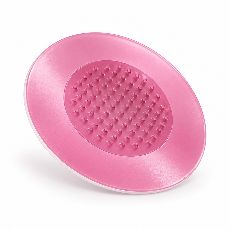 Pink Round Acne Patches White Base