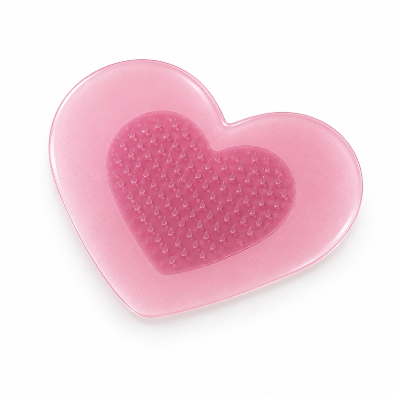 Pink Heart Acne Patches White Base