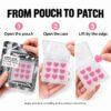 Pink Heart Acne Patches White Base