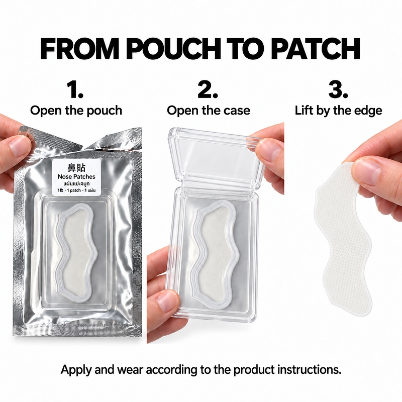 电商图_05_取用步骤 Handling Steps Nose Patches