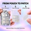 电商图_05_取用步骤 Handling Steps Large Microcrystal Patches 4 per Pouch