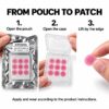 Pink Round Acne Patches White Base