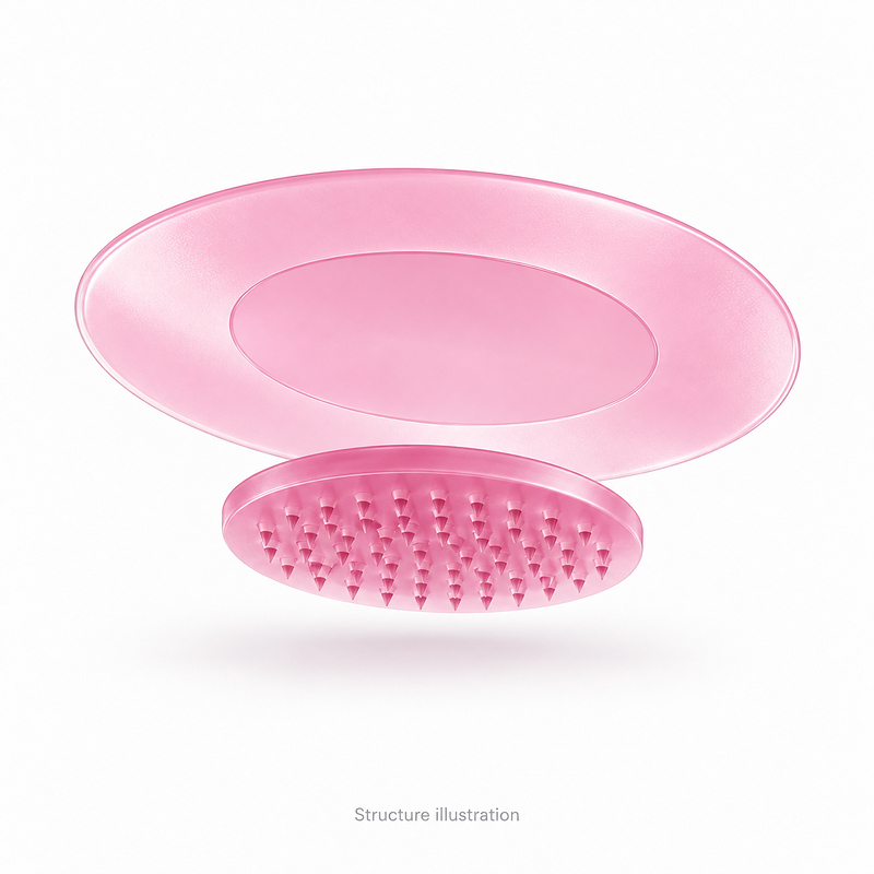 Pink Round Acne Patches White Base