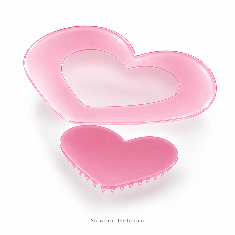 Pink Heart Acne Patches White Base