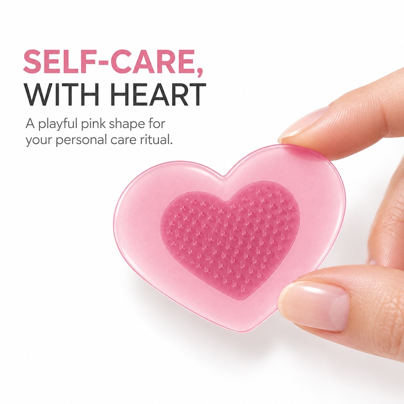 Pink Heart Acne Patches White Base