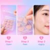 透明粉爱心痘痘贴-图05-使用步骤 Usage Steps Clear Pink Heart Acne Patches