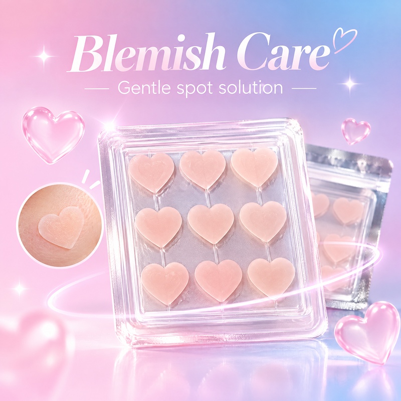 透明粉爱心痘痘贴-图07-功效营销 Benefits Marketing Clear Pink Heart Acne Patches