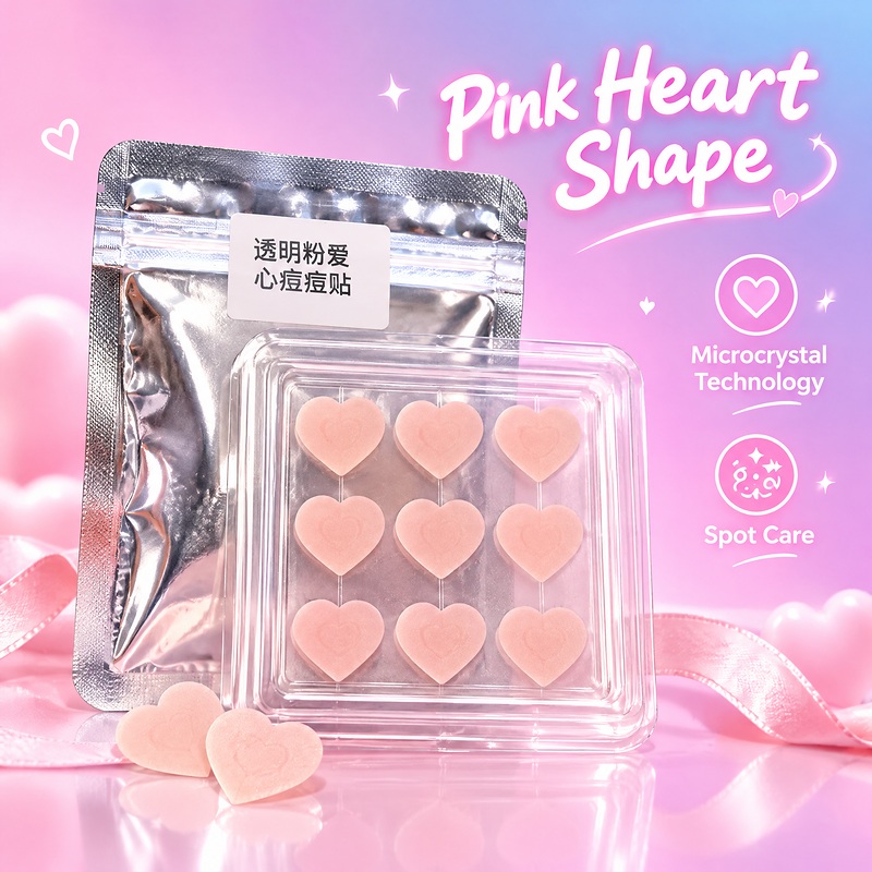 透明粉爱心痘痘贴-图08-卖点营销 Feature Marketing Clear Pink Heart Acne Patches